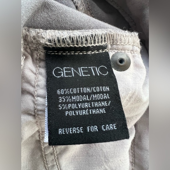 Genetic Women Stem Jeans Skinny Leg Flat Front Low Rise Khaki Size 27 - Picture 9 of 9